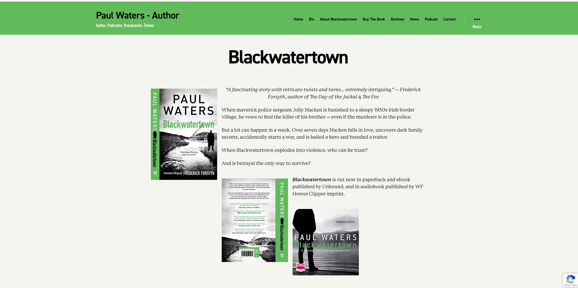 website - Paul waters Author