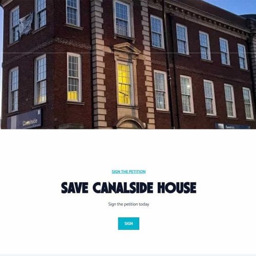 Save Canalside house website